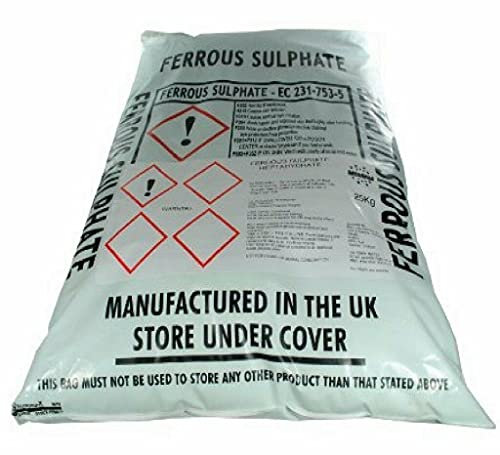 Iron Sulphate 25Kg - Ferrous Sulphate Damp - Lawn Greening Treatment, Conditioner & Tonic - Easy to dissolve ferrous sulfate