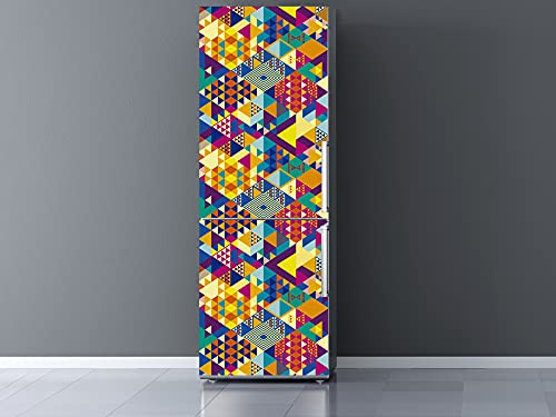 Oedim Vinile decorativo per frigorifero geometrico astratto, adesivo decorativo per cucina, adesivo frigo