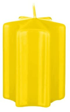 Sternkerzen Schwimmkerzen Citron Gelb 3,5 x Ø 6 cm, 16 Stück, Adventskerzen, Weihnachtskerzen