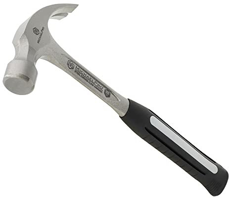 MichaelPro 20oz Solid One Piece Steel Rip Claw Hammer, Heavy Duty Curved Claw Hammer, MP004006