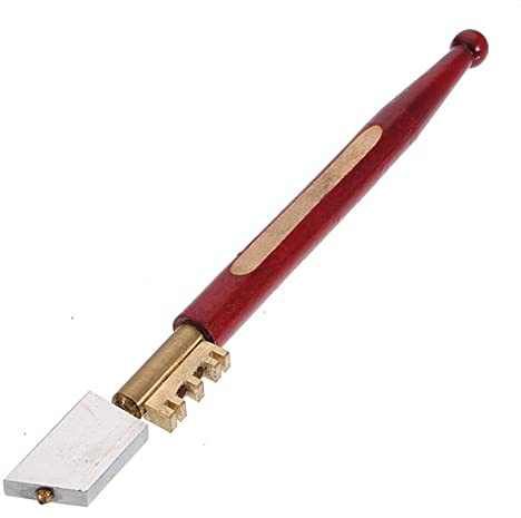 Glasschneider mit Diamantspitze, 175mm Heavy Duty Diamond Tip Glasschneider für Haushalt und Schneidarbeiten