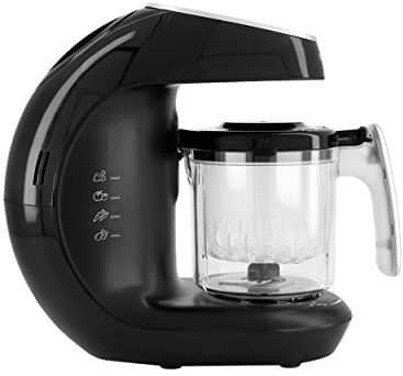 Twistshake 6 in 1 V2 Baby Food Processor, Steam, Blender, Automatic Cleaning, Sterilizer Bottles, Heats, Thaws, Baby Food Diversification, Multifunction Food Processor, Black