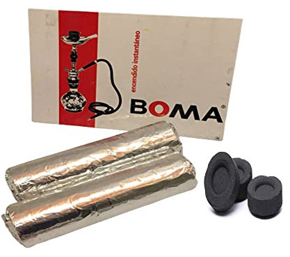 Pack Pastillas de carbón BOMA (100 Pastillas) fácil combustión Incienso, incensario, sahumerio, cachimba, Hookah, Shisha, narguile más Muestra Incienso Especial DoraZen
