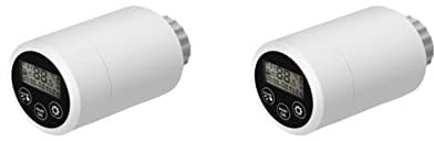 SPORTARC 2 STÜCKE Zigbee Heizkörperthermostat elektronisch - Programmierbares WiFi erweiterbares Heizkörperthermostatventil - Thermostat Heizung digital - Kompatibel für Google-Home und AIexa