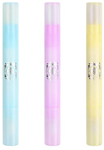 Pinsheng 3 Pezzi Pluma Corrector Esmalte Uñas, Pluma Removedor de Esmalte de Uñas, Nail Art Pen Corrector Gel Pluma DIY, Pluma Correctora de Manicura con 9 Puntas de Repuesto