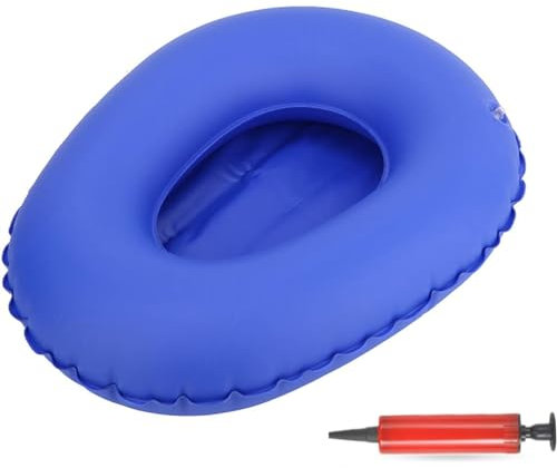 Aufblasbare Bettpfanne für ältere oder Bettlägerige Patienten – Tragbare Luft-Bettpfanne mit Bonus-Luftpumpe, für Lähmungen, Verbrennungen und Brüche