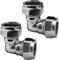 NPH - Connettori a gomito a compressione per tubi in rame, 15 mm, cromati, confezione da 2