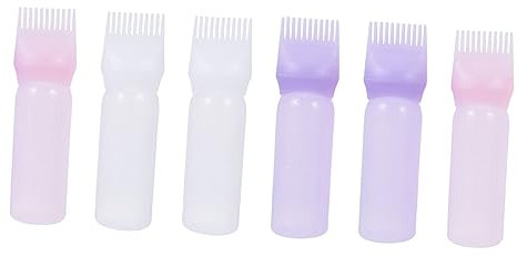 DOITOOL 6stücke Applikatorflasche Für Haarfarbe Mit Kamm Tragbar Aus Abs-material Für Haarfarbe Spülung Shampoo Mit Abgestufter Skala Sicher Und Bequem Anwendung