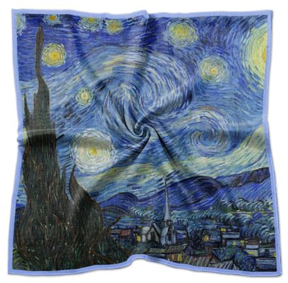 BHAHB Silk Scarf 27.5 Inches Large Square Satin Head Hair Scarf Silk Scarf Hair Wrap Sleeping Fashion Lightweight Cute Aesthetic for Women Girls (X19-Starry Night)