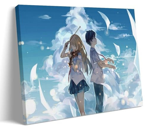 ZCHLATGDE Shigatsu Wa Kimi No USO Your Lie en Póster Pintura Decorativa Lienzo Arte de Pared Salón Póster Dormitorio Pintura, Arte de Pared Impresión de Imagen Moderna Decoración de Habitación