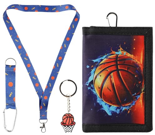 GmeDhc Cartera Niño, Monedero Niño Niñas, con Mosquetón, Cordón para el Cuello y Llavero, para niños Regalos de cumpleaños