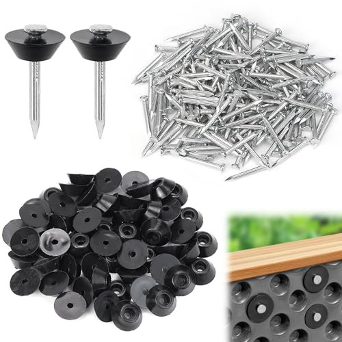60 clavos M3 x 30 mm para banda corrugada, clavos sellados con arandelas de sellado para bancal alto perfil de cierre