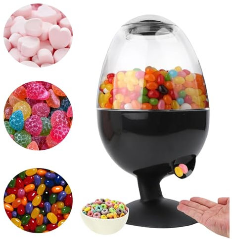 Automatic Candy Dispenser Automatic Snack Dispenser with Motion Sensor 3 Dispensing Options for Desk, Home, Party(Black)
