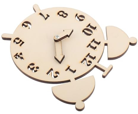 UPKOCH Holzuhr Bastelset Für Junge Mädchen Pädagogisches Diy-wanddeko-uhr Montessori-lernspielzeug Aus Holz Mathe-uhr Für Kleinkinder Sortierspielzeug Mit Individuellem Design