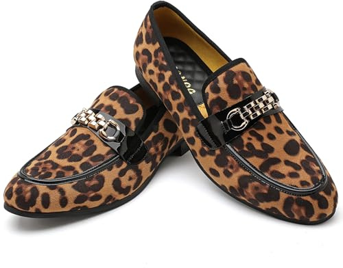 FQEQNQG Men's Fashion Formal Velvet Loafers and Wedding Dress Shoes for Men, Penny Slip-On Smoking Luxury Men Casual Shoes