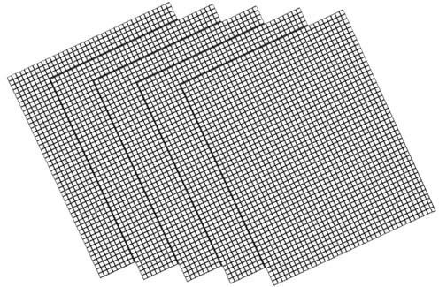 BOJHGO Griglie per arrostire 5 Pezzi Tappetino Antiaderente for Barbecue, Riutilizzabile, Resistente al Calore, for Barbecue, da Cucina, for affumicare, Accessorio e Strumento.