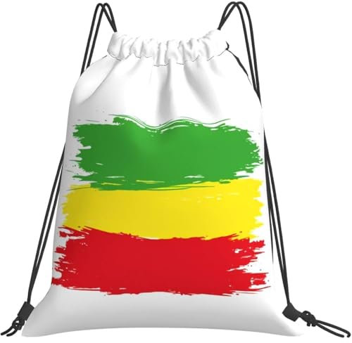 Grunge Rasta-Flagge Herren Damen Sportbeutel Wasserdichte Gym Bag Verstellbarem Turnbeutel Für Strand Schule Reise