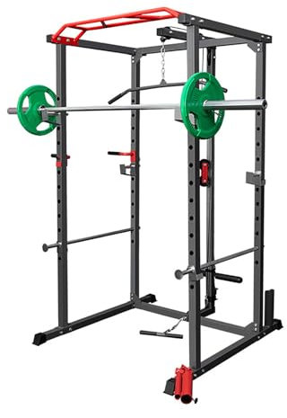 Heavy Duty Power Cage und Squat Rack mit Multifunktions-Hantelbank für effektives Gewichtheben und Krafttraining