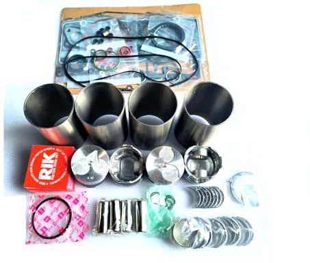 Rebuild Overhaul Kit 4pcs ConRod liner piston ring gasket bearing set For Kubota Engine V1405