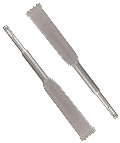 2 Stück SDS-Plus-Meißel 250 mm, Flachmeißel SDS Plus für alle Abbrucharbeiten, Fliesenmeißel für Beton, Stein (A)