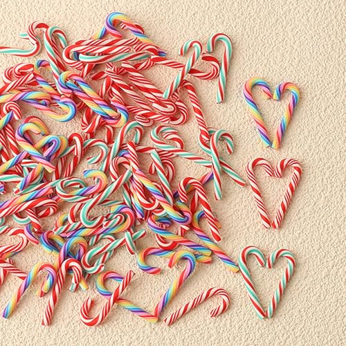 DAHI 100pcs MINI Zuckerstangen Deko, Weihnachtsbaumschmuck DIY Mini Weihnachten Anhänger Weihnachten Hängend Ornamente für Weihnachtsbaum, Weihnachts Themenparty, Heimdekoration (C-Color)