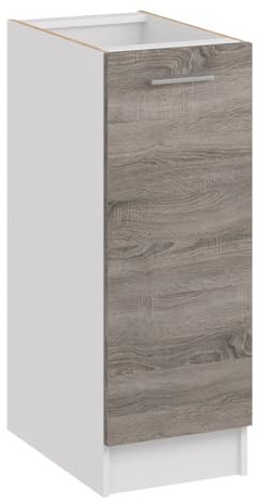 roe furniture Küchenunterschrank 30 cm Breite – Unterschrank mit 1 Tür – Küchenschrank für Aufbewahrung – 30×82×44 cm – schmaler Unterschrank aus Holzwerkstoff, melaminbeschichtet