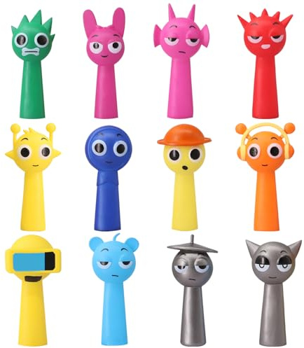 Kunaxku Set di Figure d'azione - 12 Giocattoli Colorati per Bambini, Regali di Natale sicuri e durevoli, Perfetti per Ragazzi e Ragazze, Ideali per Gli Appassionati di Giochi