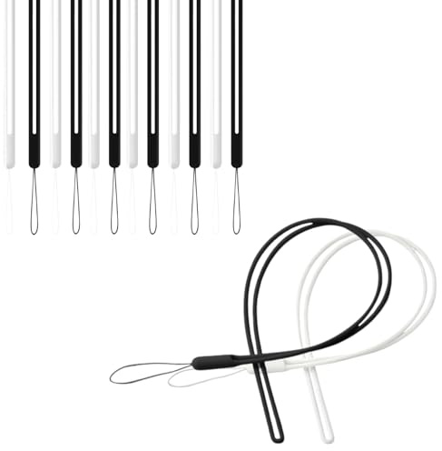 Rusudiy 12 Pezzi Cordino per Cellulare in Silicone, Laccio da Polso e da Collo, Cinturino Porta Cellulare Donna Uomo, Laccetto per Cellulare, Cordino per Telefonino, Accessori per Cellulari Universali