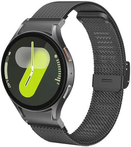 iHoxstrapie Metallarmband kompatibelt med Galaxy Watch 7, rostfritt stål nät lätt och ventilerande sportarmband, One size, Metall, Ingen ädelsten