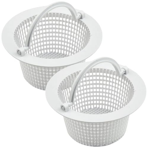 Vistnale Pool Basket Skimmer|2Pcs Pool Skimmer Baskets, ABS Mesh Basket For Above Ground With Removable Handle For Move Debris, Cleanout Leaves