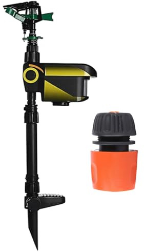 Otbushit Espantagatos para Jardines, aspersor con Sensor de Movimiento Activado por Movimiento de 120° con Conector Desmontable para boquillas de césped y jardín