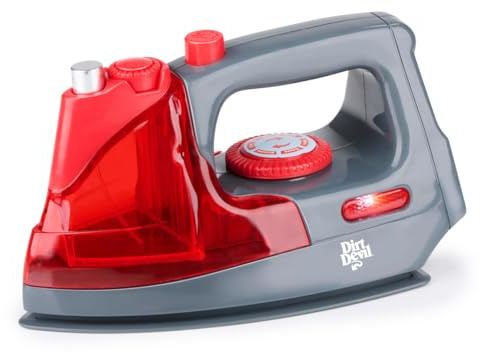 Dirt Devil Giocattoli per bambini Ferro da stiro con luce e suono - Ferro da stiro giocattolo con funzione spray e serbatoio d'acqua rimovibile - Giocattoli domestici 3+