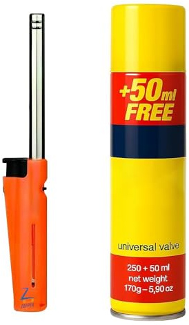 ZOPPER Gas Lighter Refill 300ml BBQ Lighter Bundle | Universal Refill Canister with Tube, Kitchen, Candles, Gas Stove, Fireplace, Camping