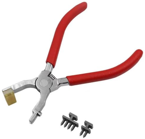 Qianly Sacabocados con Cabezal Intercambiable Resistente Perforadora Cuero Tenaza Manual Sacabocados para Principiantes, Marroquinería, Bricolaje, Estilo De Cincel De Diamante 2+4 Dientes