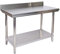Wiltec Edelstahl Tisch Arbeitstisch Edelstahltisch mit Aufkantung 120x60x85cm für Gastro Küche Werkstatt Garten Keller mit höhenverstellbare Füßen