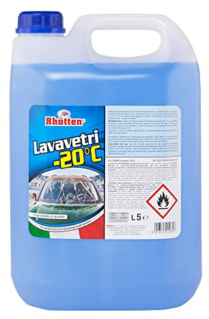 Lavavetri Invernale -20°C, Per Vaschette Lavavetri e Lavafari, Pronto all'Uso, Antigelo fino a -20°C, 5L
