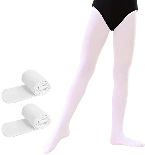 Soudittur Kinder Ballett Strumpfhose Tanz-Strumpfhosen mit Fuß Ultra-Stretch 90D für Mädchen und Damen