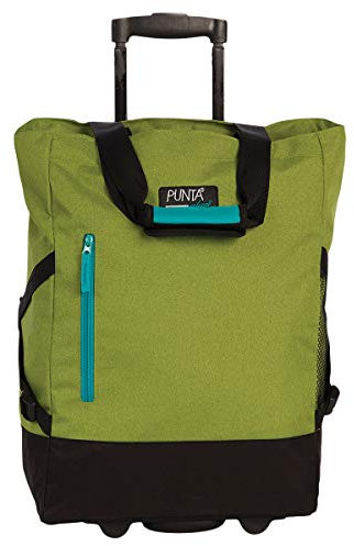 Punta® Einkaufstrolley 33L Hellgrün | Einkaufstrolley modern mit Skater-Rollen – leise & leichtgängig | modernes Design | ideal für Einkäufe, Reisen & Sport | Wheel Shopping Roller für unterwegs