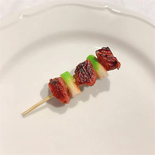 3pcs Simulation Food Hairpins Stewed Pork Ribs Hairclip Funny Exaggerated Food Hairgrips Lady Unique Design Childs Hair Accessory (Color : Meat Skewers)