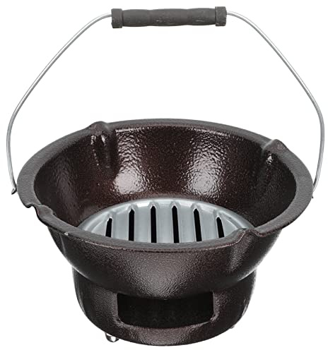 DOITOOL Barbecue à Charbon Portable pour Le Camping à L'extérieur 7. Petit Gril à Charbon de Bois de 8 Pouces Hibachi Grill Barbecue de Table Réchaud pour Pique-Nique à La Maison