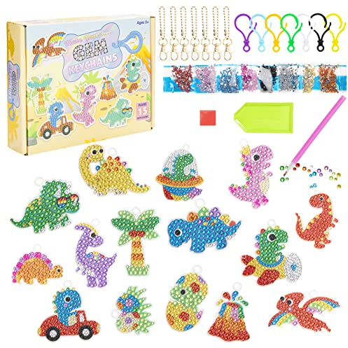 Wisplye Diamond Painting Kinder Mädchen Schlüsselanhänger, 5d Meerjungfrau DIY Diamant Malerei Bastelsets DIY für Weihnachten Kindertag Geburtstags Geschenk 6 7 8 9 10 12 Jahre