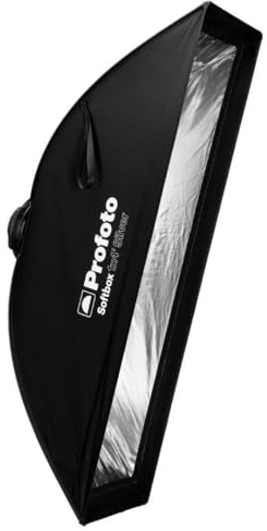 Profoto 1 x 1,2 m Softbox-Streifen mit All-in-One-Halterung und abnehmbarem Diffusor für Kanten- oder Felgenbeleuchtung (Silber)