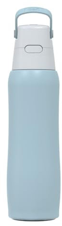 DAFI Solid Steel Water Bottle with Filter, 800 ml, Blue, Water Bottle with Stainless Steel Straw, BPA-Free, Water Filter Bottle Made in the EU, Water Bottle, Water Filter Bottle