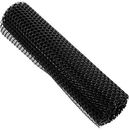 INOOMP Hexagonal Kunststoffzaun Garten Mesh Geflügelnetz Kunststoffdraht Mesh 0,4x3m Schwarz Gartenpflanzenschutz Hühnerzaun Vogelbarriere