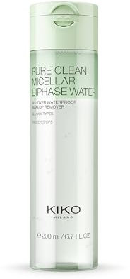 KIKO Milano Pure Clean Micellar Biphase Water, Cleansing Bi-Phase Micellar Water For The Face, Eyes And Lips