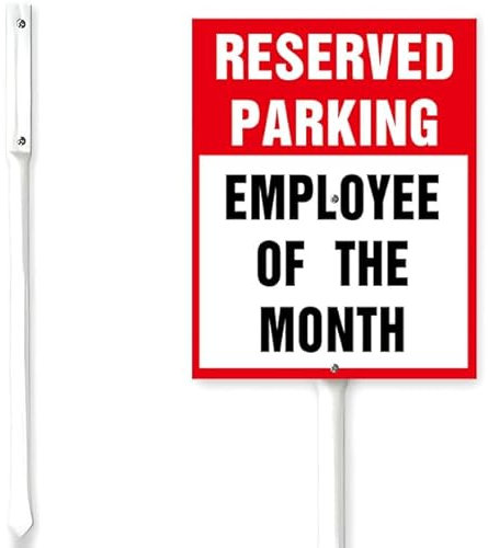 Horienteeon Schild mit Pfahl, 20,3 x 30,5 cm, Aufschrift Reserved Parking Yard, Hinweisschild, für den Außenbereich, rostfreies, stabiles Aluminiumschild für den Außenbereich