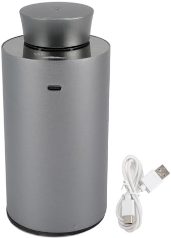 Diffusore di Oli Essenziali, Diffusore di Aromi per Auto Silenziose di Piccole Dimensioni Alimentato a Batteria, Diffusore di Profumo di Fragranza Ambientale Regolabile, (GREY)
