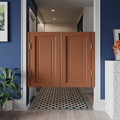 Porte a battente in legno massello con cerniere in metallo, per interni, robusta porta da cowboy per scale, bagno, camera da letto e balcone