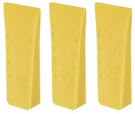 QUARKZMAN Cunei da Abbattimento in Plastica 3pz Cuneo Anteriore ABS 152 mm Cuneo Spaccalegna per Legna Cunei per Alberi Legno Accessori Forestali Foresta, Giallo