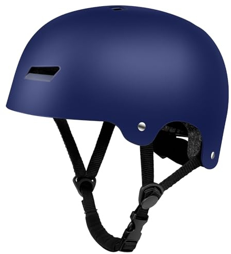 LeapBeast City Helm,Erwachsene Fahrradhelm, Radhelm,Skaterhelm,Belüftung |Sicherheit,für Jugendliche und Junge Erwachsene für Stunt-Scooter I Skateboard，Grössenverstellbar (Dunkelblau, M)